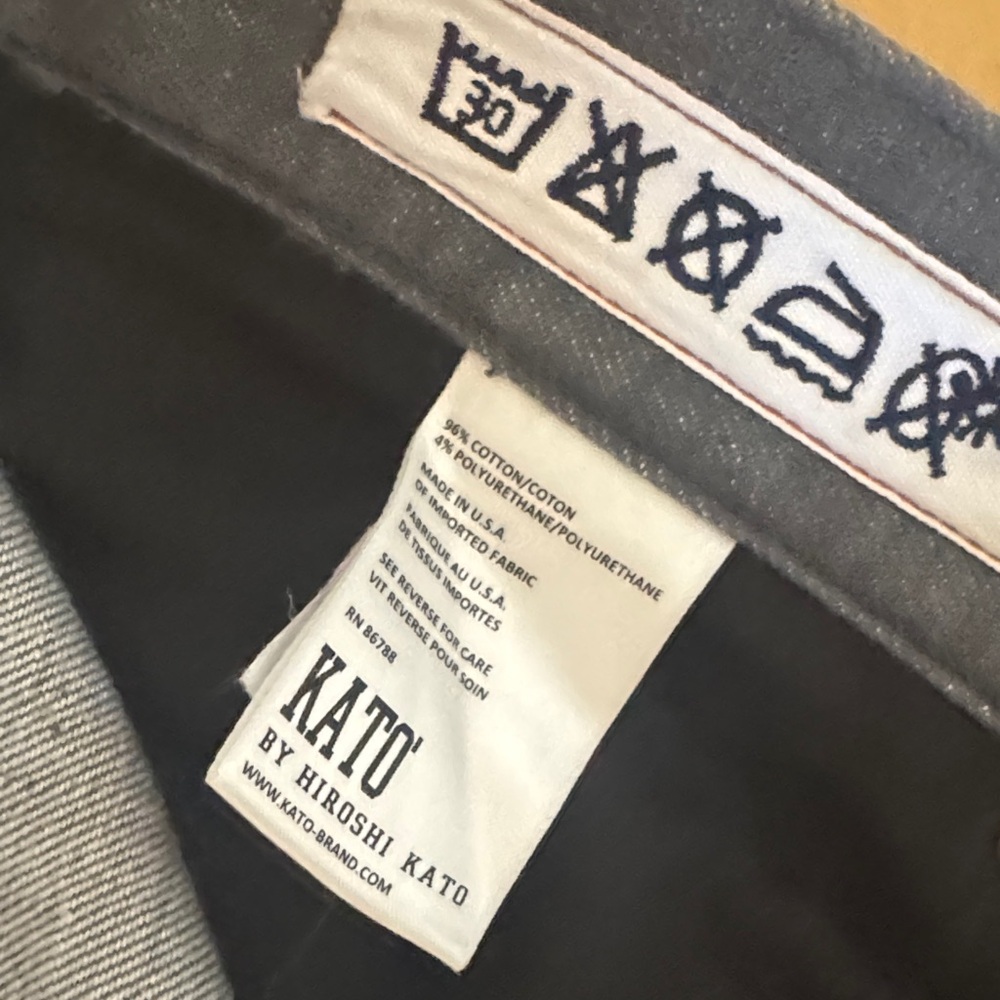 Hiroshi Kato Pen Slim selvedge jeans grey raw 33 - Picture 8 of 12